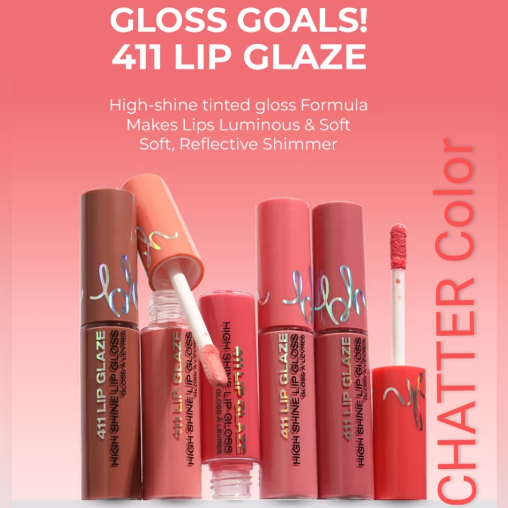 REVOLUTION High Shine Lip Gloss CHATTER Color 411 Lip Glaze 💋NIB